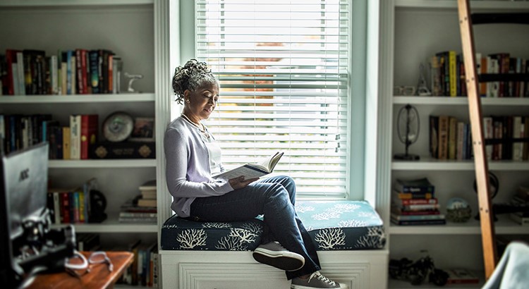 A reading woman